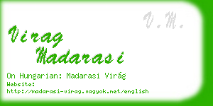 virag madarasi business card